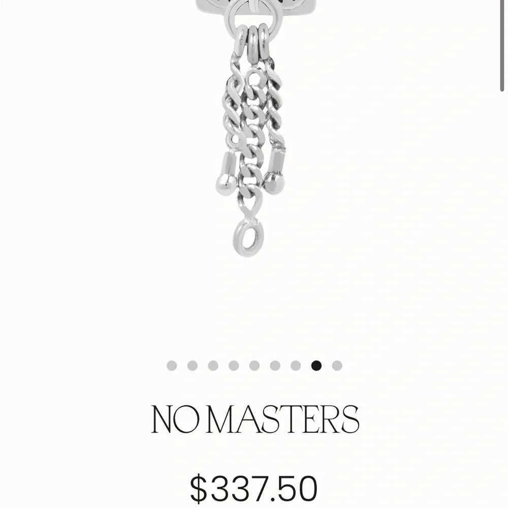 Sterling Silver Dangle Tassel Earring Charm - Silver - Picture 2 of 2